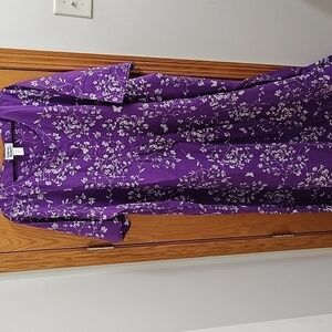 New Anthony Richards Full Length Purple White Floral PRICE FIRM